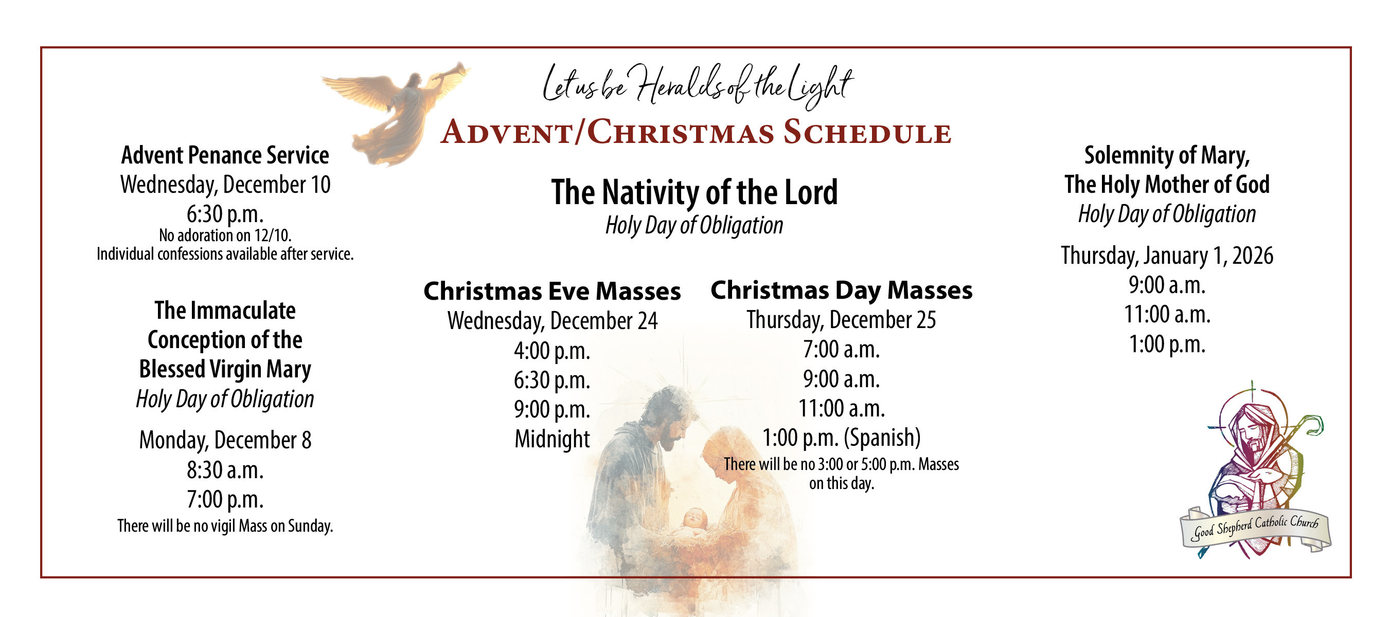2025 Advent Schedule