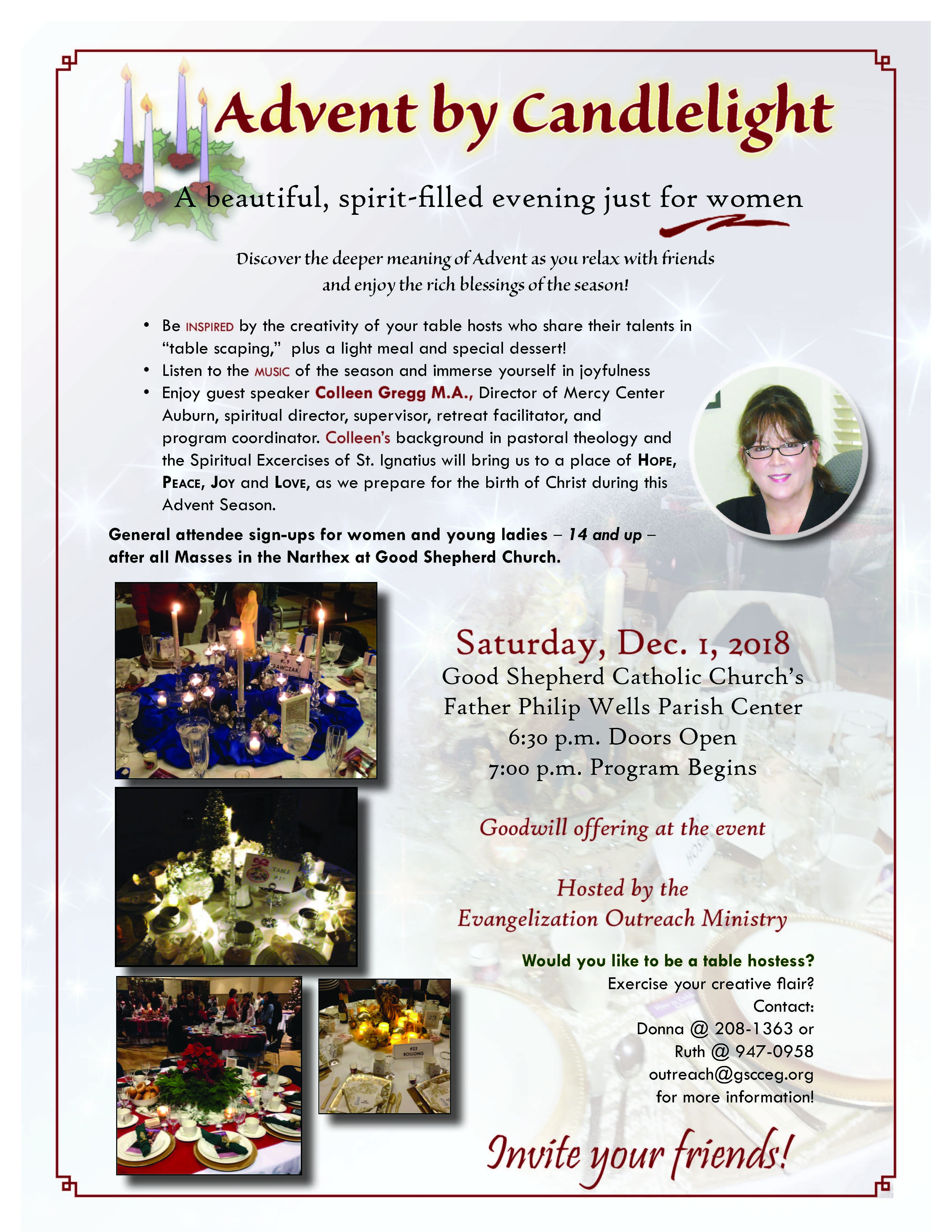 Advent By Candlelight Flyer 2018 Lighter Backgroud