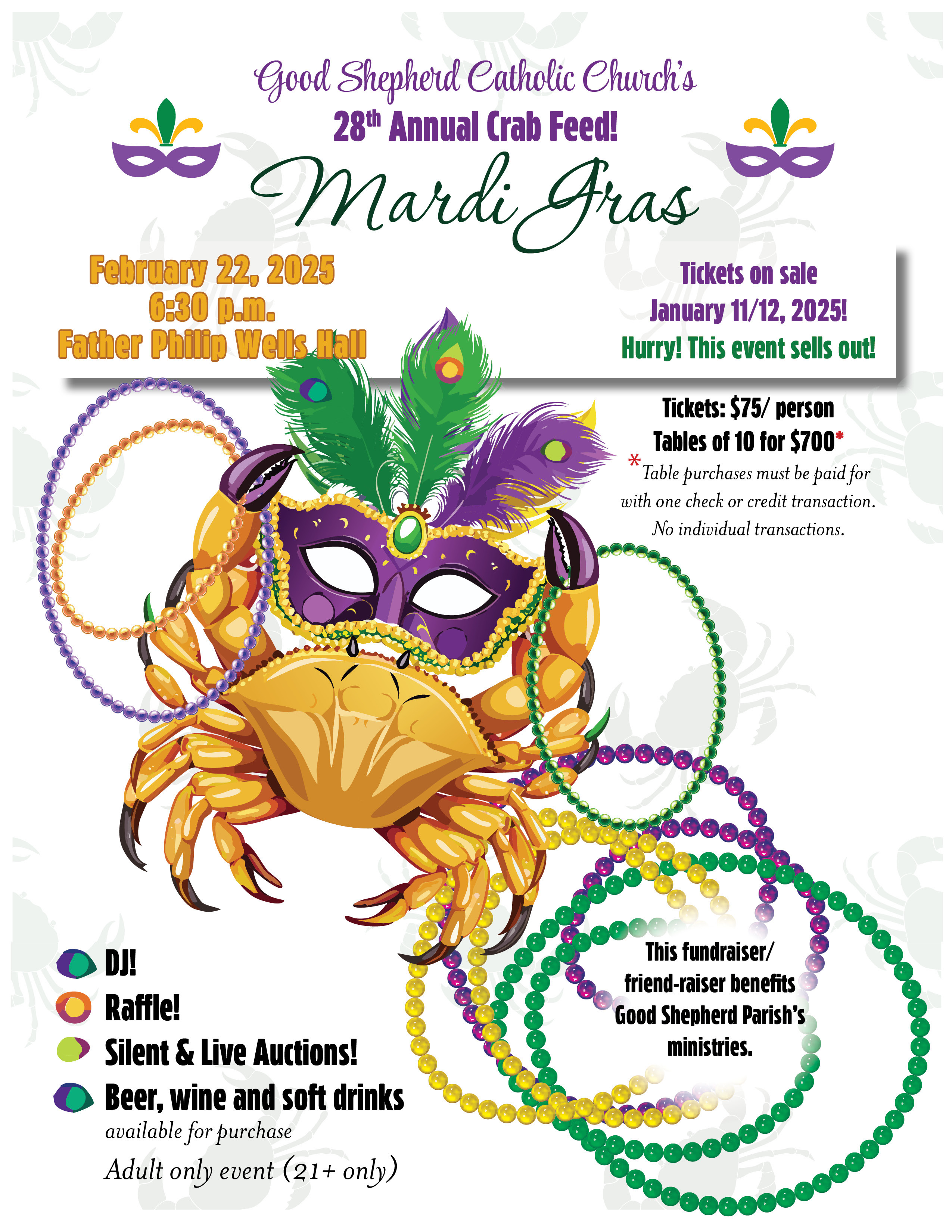 Flyer 8x11 Crab Feed 2025 Concept 1