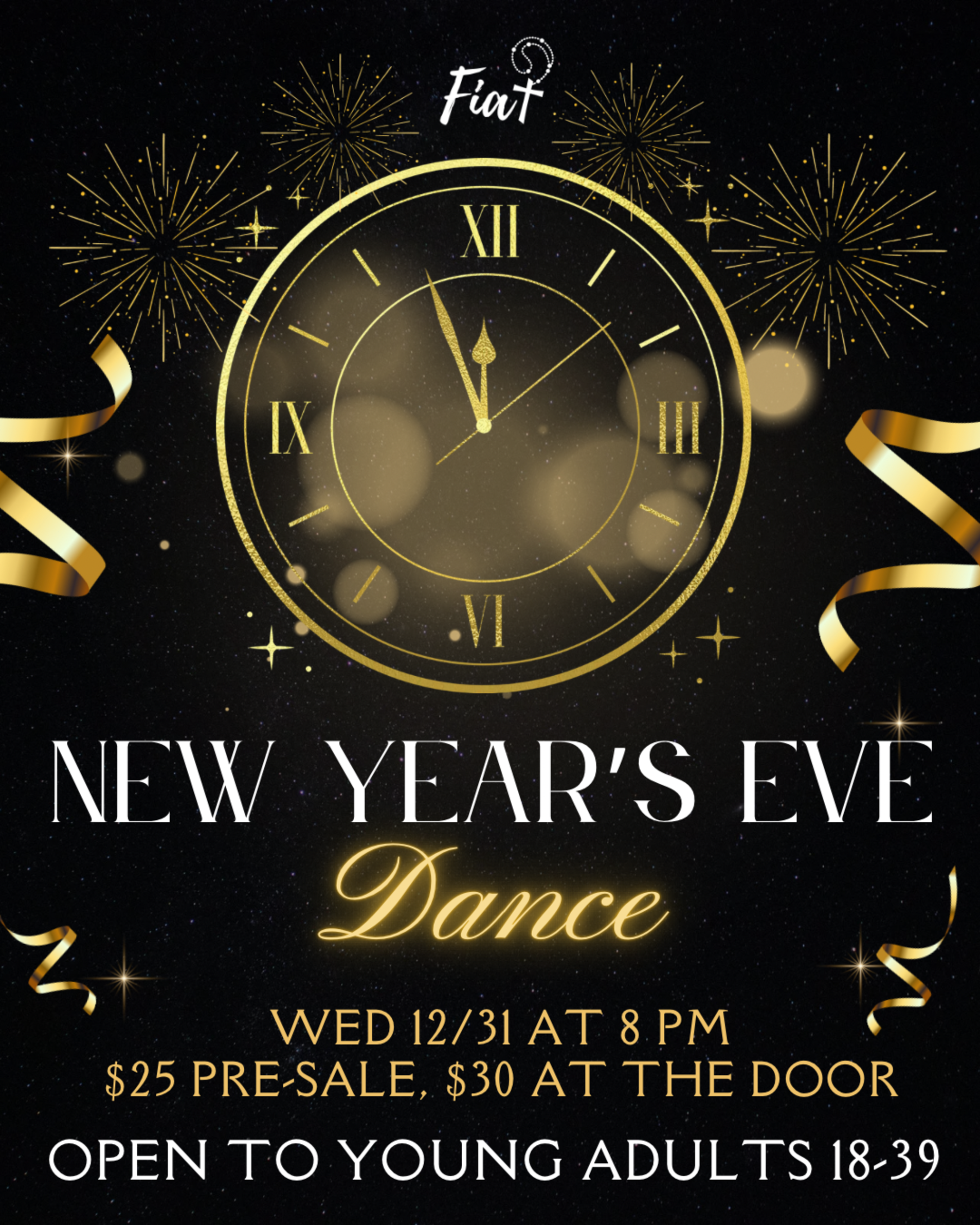 Black And Gold Modern New Year Instagram Post