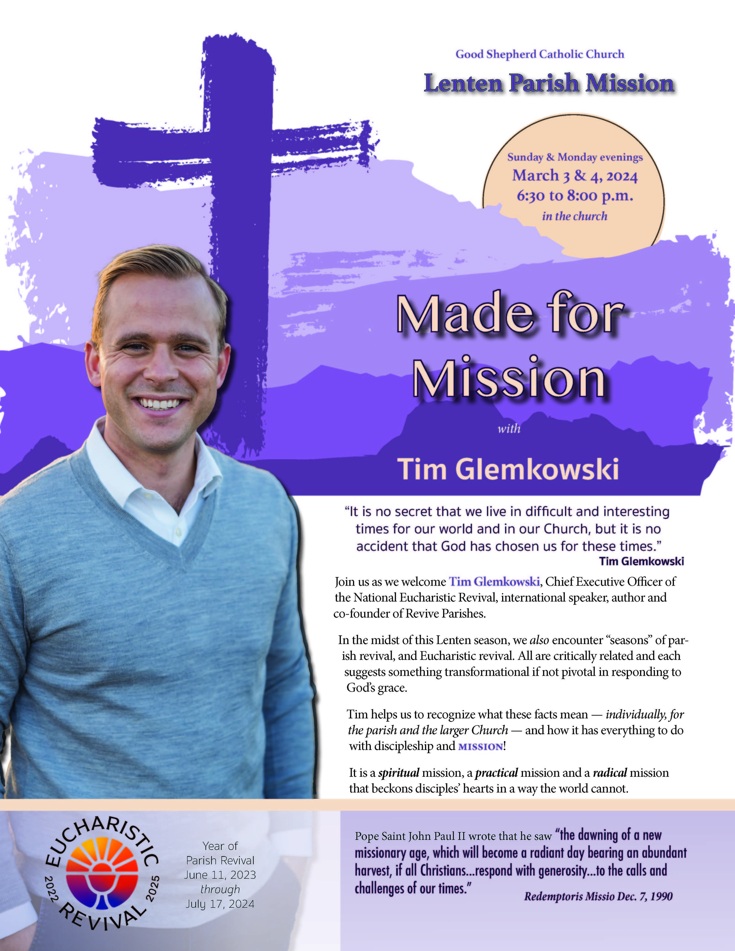 Lenten Parish Mission 2024 Flyer Tim G
