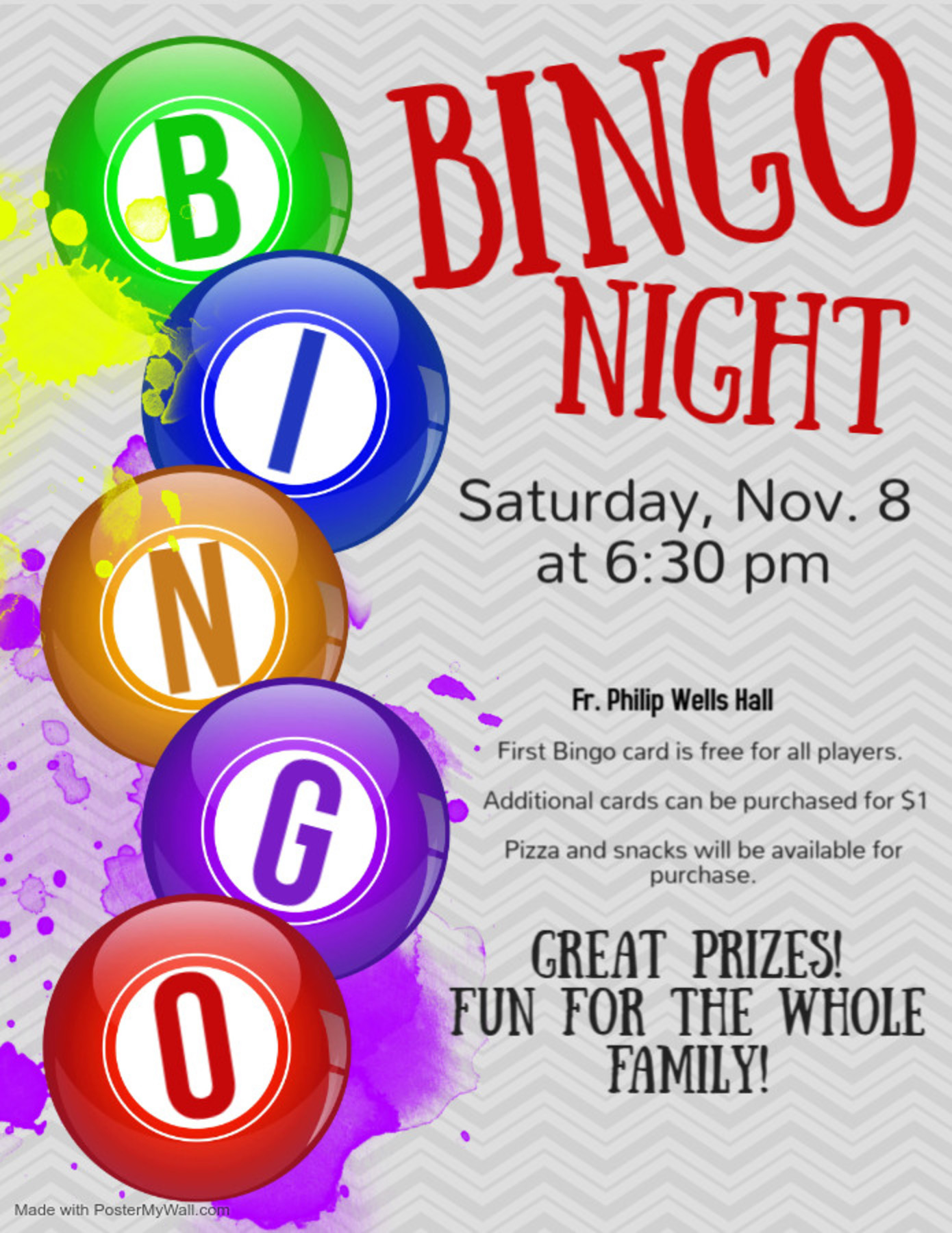 Nov 2025 Bingo Night Flyer