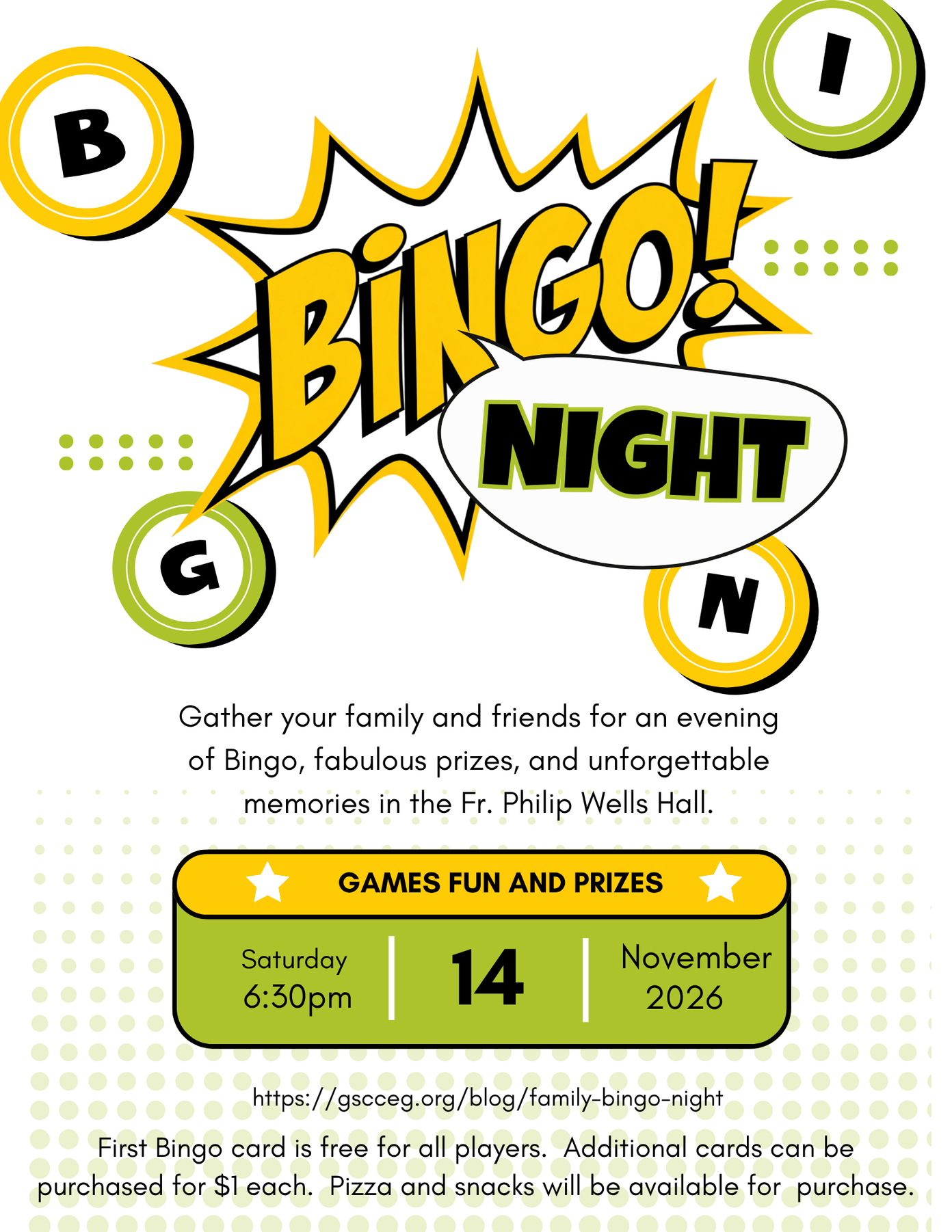 Nov 2026 Bingo Night Flyer