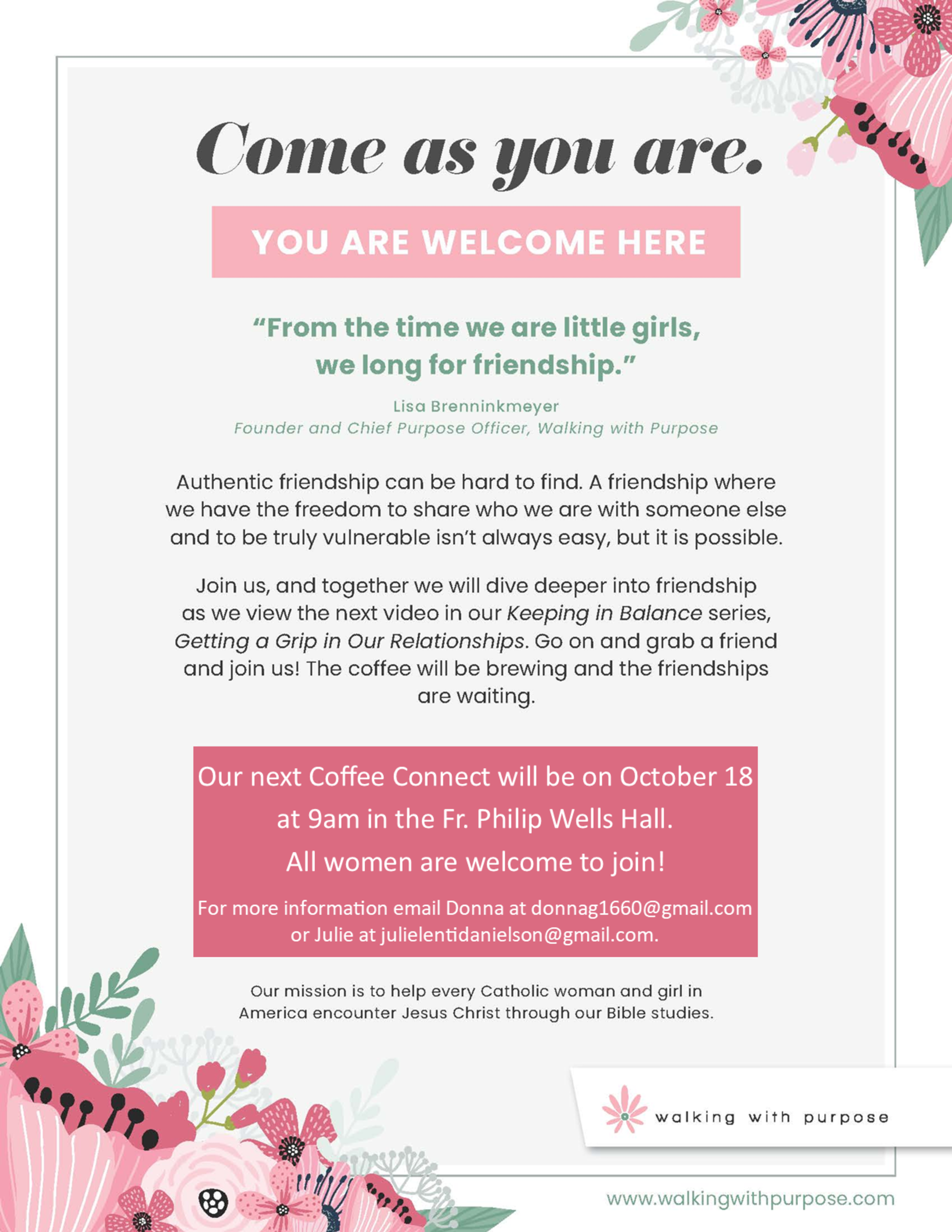 Oct 18 Coffee Connect Flyer