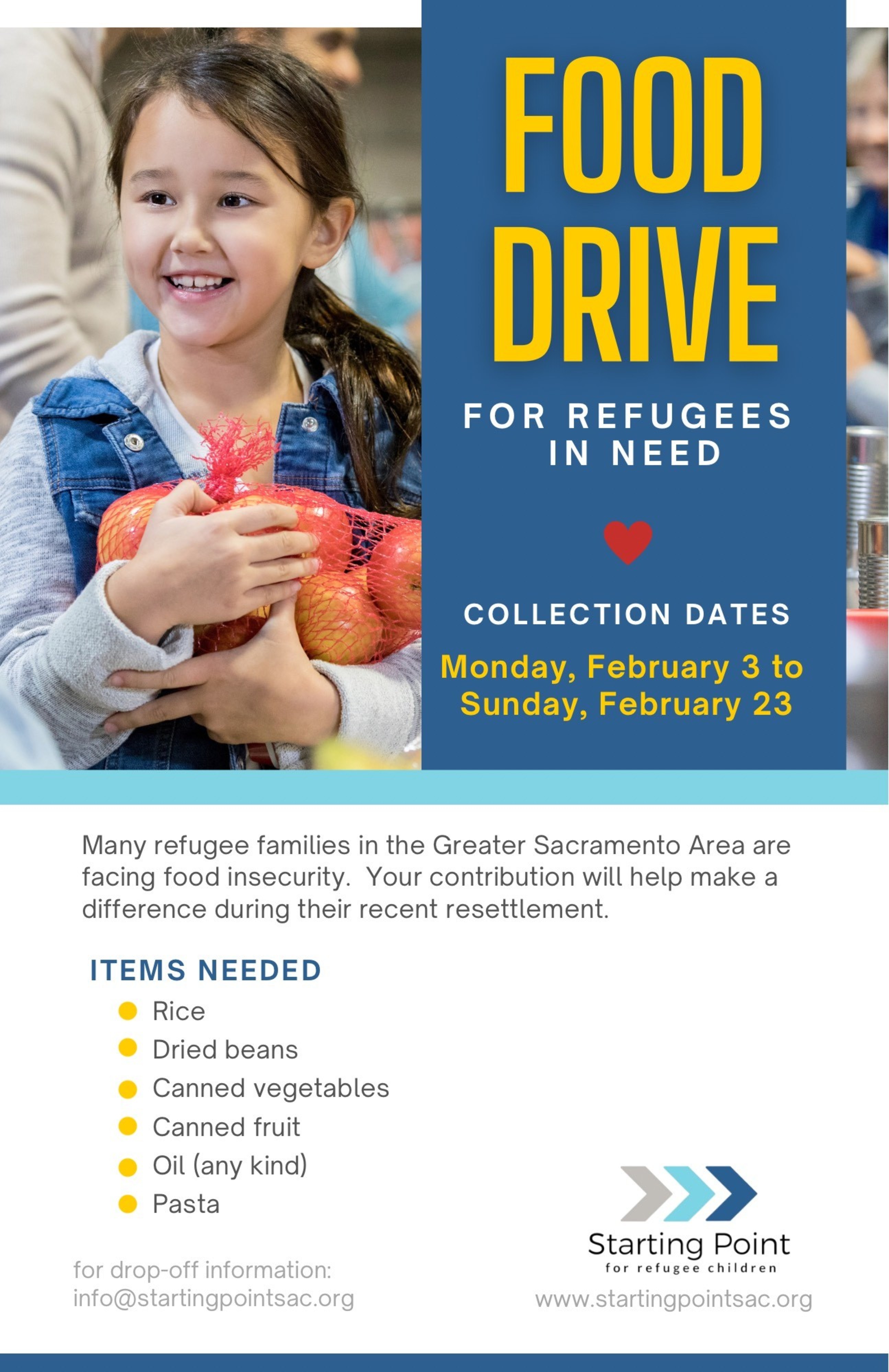 Refugee Food Drive Flyer